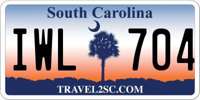 SC license plate IWL704