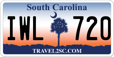 SC license plate IWL720