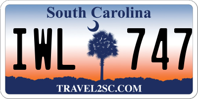 SC license plate IWL747