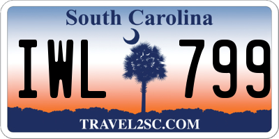 SC license plate IWL799