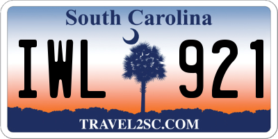 SC license plate IWL921