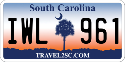 SC license plate IWL961