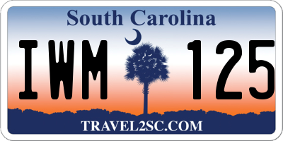 SC license plate IWM125