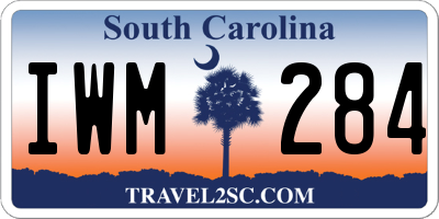 SC license plate IWM284