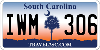 SC license plate IWM306