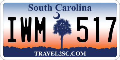 SC license plate IWM517