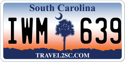 SC license plate IWM639