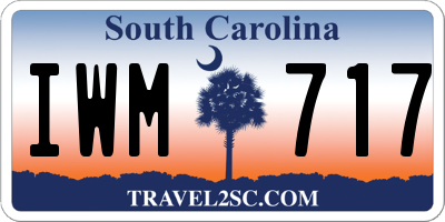 SC license plate IWM717