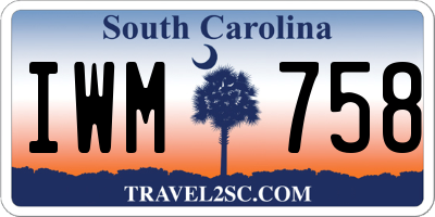 SC license plate IWM758