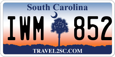 SC license plate IWM852