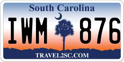 SC license plate IWM876