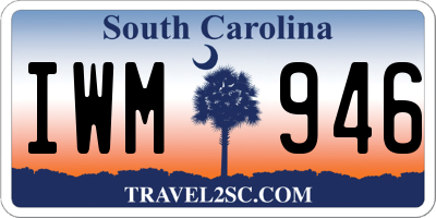 SC license plate IWM946