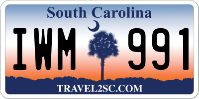 SC license plate IWM991