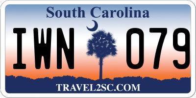 SC license plate IWN079