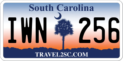 SC license plate IWN256