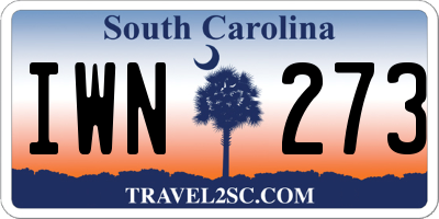 SC license plate IWN273