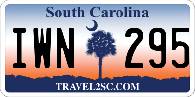SC license plate IWN295