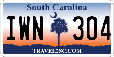 SC license plate IWN304