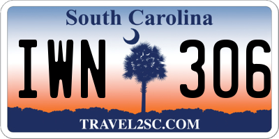 SC license plate IWN306