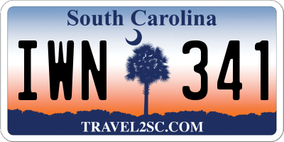 SC license plate IWN341