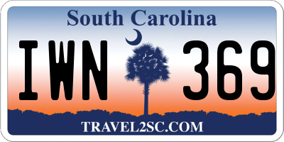SC license plate IWN369