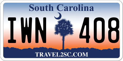 SC license plate IWN408