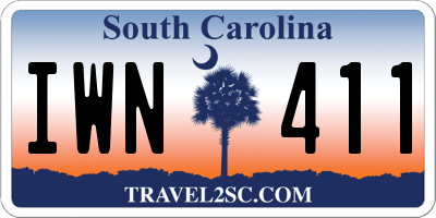 SC license plate IWN411
