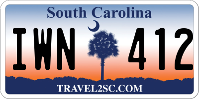 SC license plate IWN412