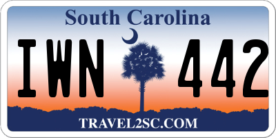 SC license plate IWN442