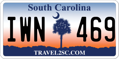SC license plate IWN469