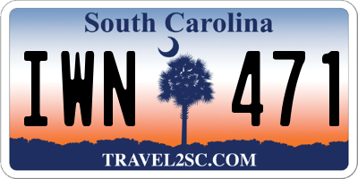 SC license plate IWN471