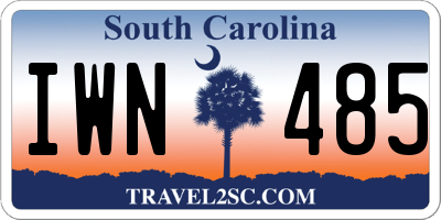 SC license plate IWN485