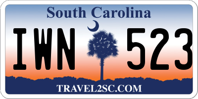 SC license plate IWN523