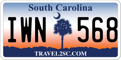 SC license plate IWN568