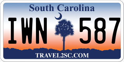 SC license plate IWN587