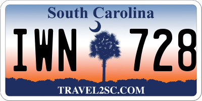 SC license plate IWN728