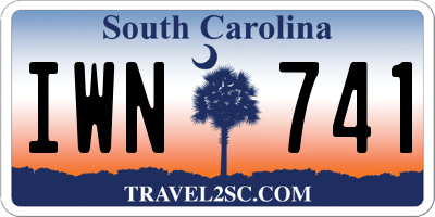 SC license plate IWN741