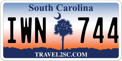 SC license plate IWN744