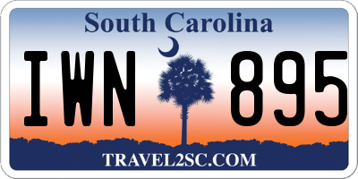 SC license plate IWN895