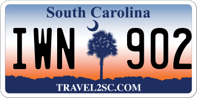 SC license plate IWN902