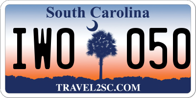 SC license plate IWO050