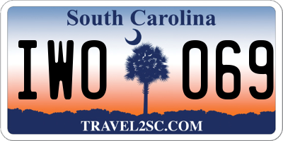 SC license plate IWO069