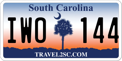 SC license plate IWO144