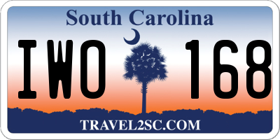 SC license plate IWO168