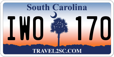 SC license plate IWO170