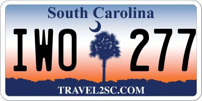 SC license plate IWO277