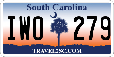 SC license plate IWO279