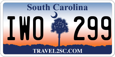 SC license plate IWO299