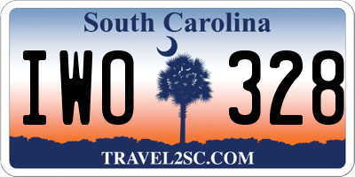 SC license plate IWO328