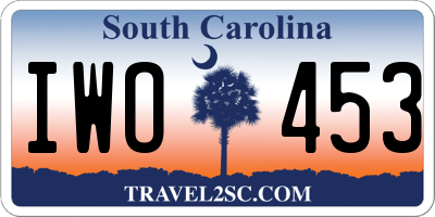 SC license plate IWO453